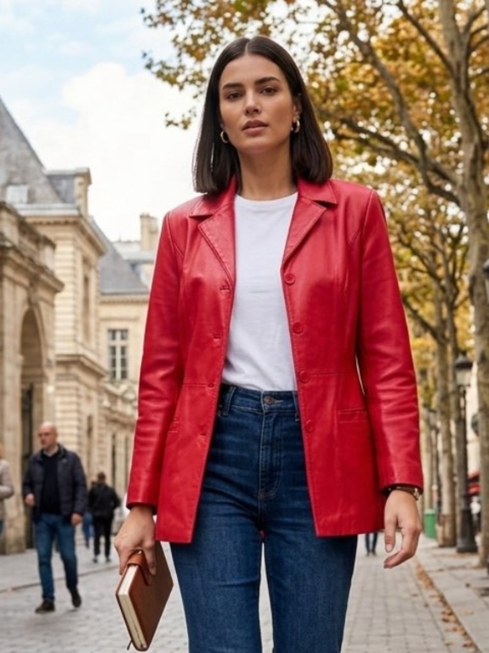 Danier Red Leather Blazer Jacket
Large
Excellent condition